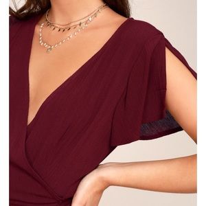 Burgundy dress